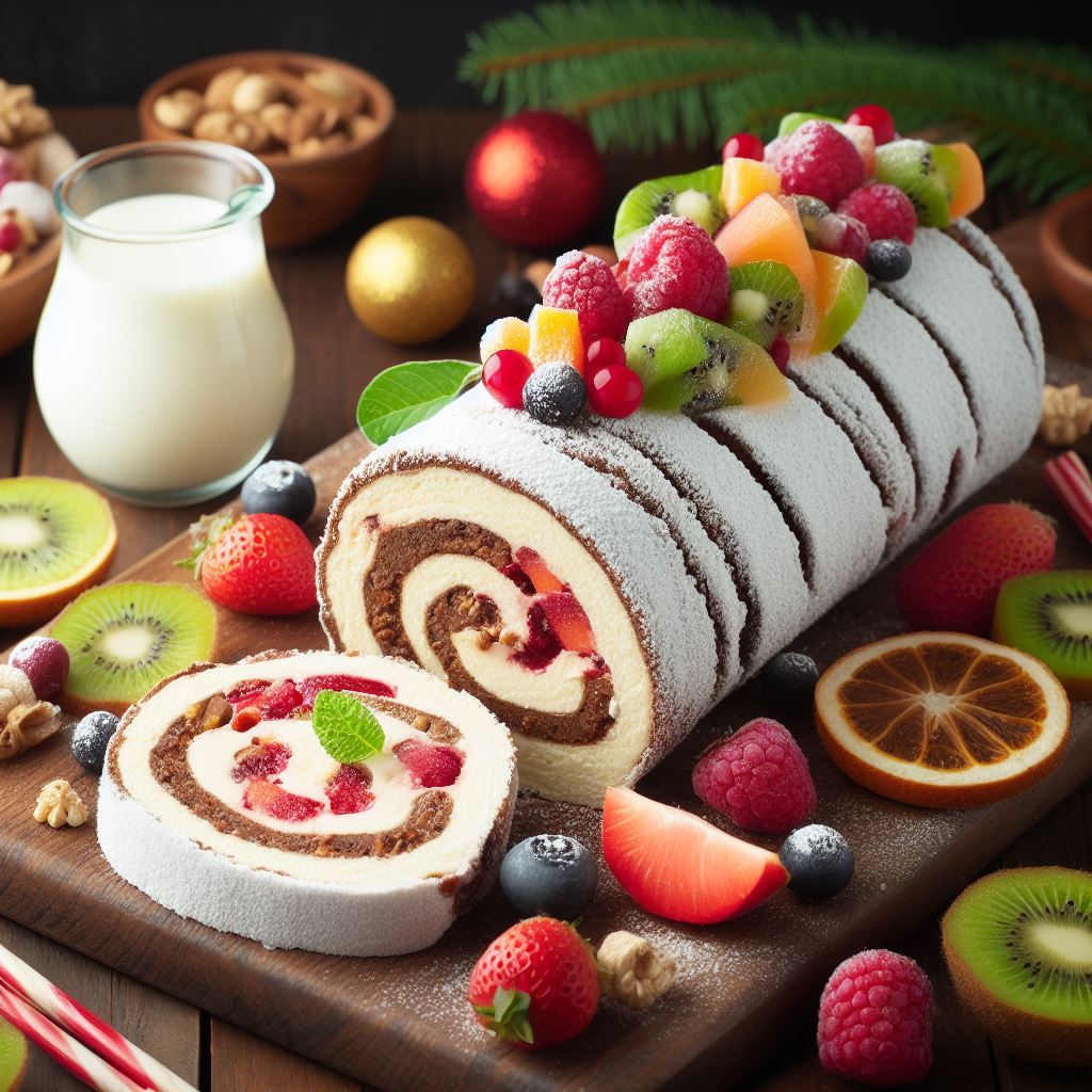 Kit Bûche De Noël ScrapCooking - Inclut Tapis Silicone, Douilles Inox, Poches à Douille - Recette Vanille Framboise Incluse